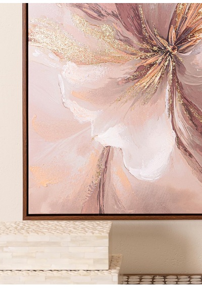 The Mia Neutral Floral Kanvas Tablo 70x100 Cm Tbl0106