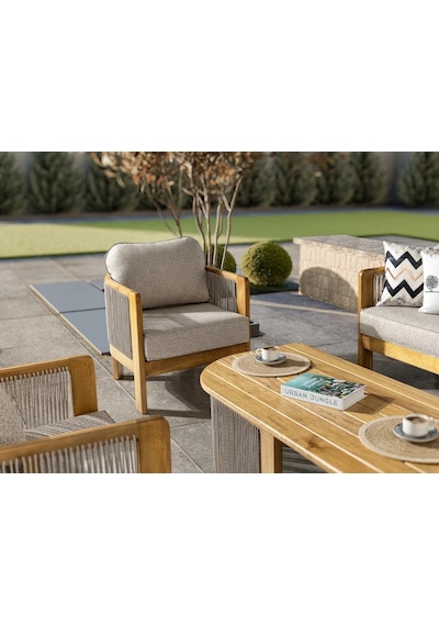 Ares Wood Bahçe Balkon Oturma Grubu Ahşap