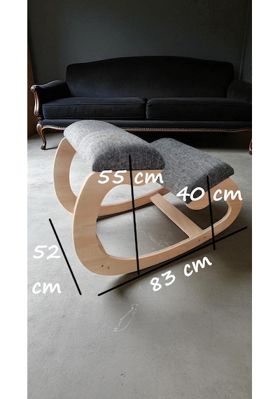 Diz Koltuğu, Pc Koltuğu, Sallanan Koltuk, Çalışma Sandalyesi, Ofis Koltuğu, Kneeling Chair Açık Gri