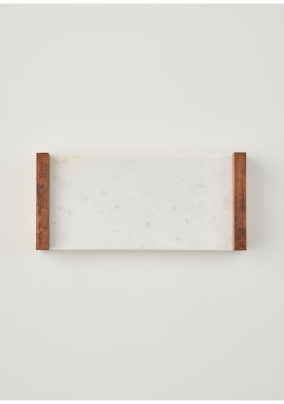 Bella Maison Olmo Mermer Dekoratif Tepsi Naturel 15x30 Cm
