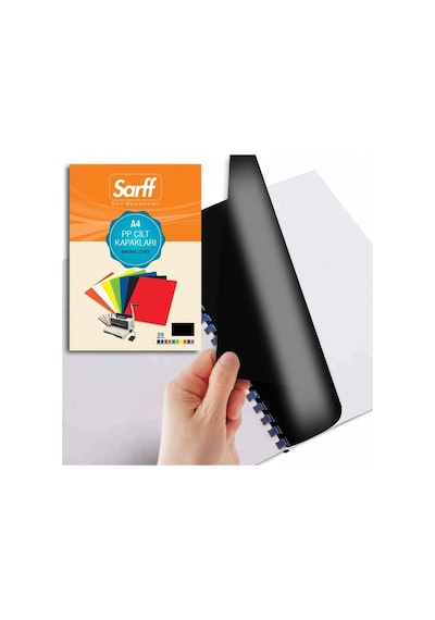 Sarff 450 Micron A4 Opak Siyah Pp Kapak 50li Paket