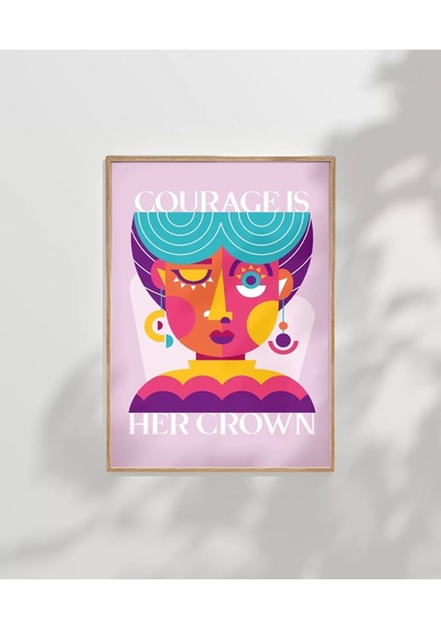 Çerçevesiz Poster Cesur Taç