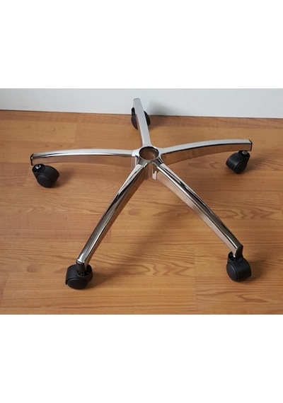 Kamusalmarket Oyuncu Koltuğu Krom Yıldız Ayak Çap 70 Cm Tekerlekli 150 Kg