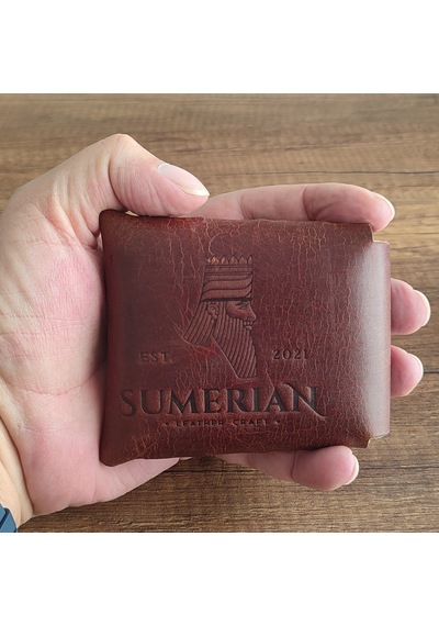 Sumerian Leather Craft Deri Sigara Kılıfı Tarçın 2