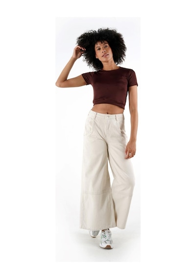 Alexandergardı Bisiklet Yaka Crop T-shirt B24-326a 001