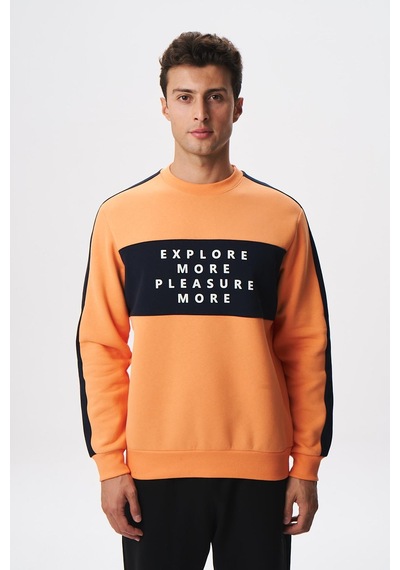 AR-MA Arma Erkek Regular Fit Yazılı Şardonlu 3 İplik Bisiklet Yaka Sweatshirt 001