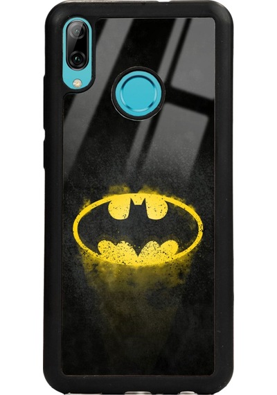 Huawei P Smart 2019 Yellow Batman Tasarımlı Glossy Telefon Kılıfı Siyah