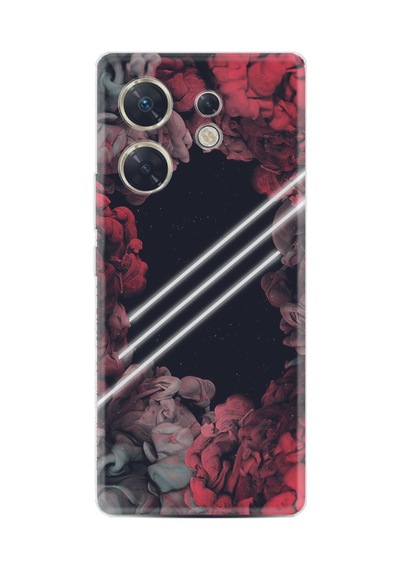 Infınıx Zero 30 4g Kılıf Silikon Desen Özel Seri Flowers Line 1732