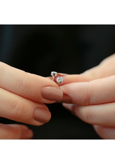 Lova 0.20 Karat Pırlanta Tektaş Küpe - 3040018