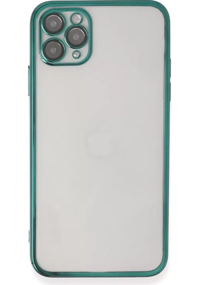 Newface Apple İphone 11 Pro Max Kılıf Razer Lensli Silikon - Yeşil
