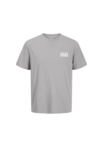 Jack & Jones Erkek Bisiklet Yaka Logolu Tişört - Corplogo - 12151955 Ultimate Grey Gri