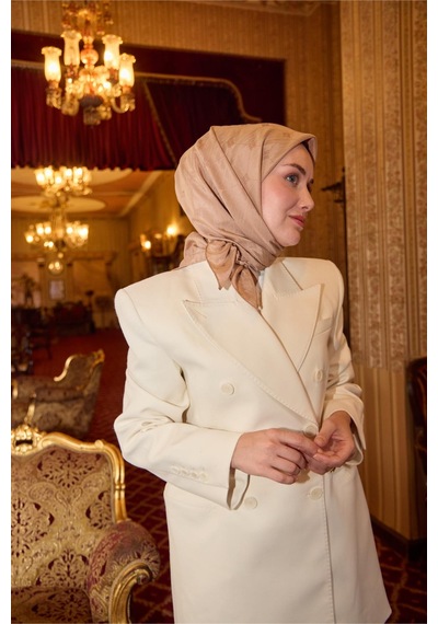 Silk Home Monogram Pamuk İpek Eşarp 130001-05 Mocha Mousse