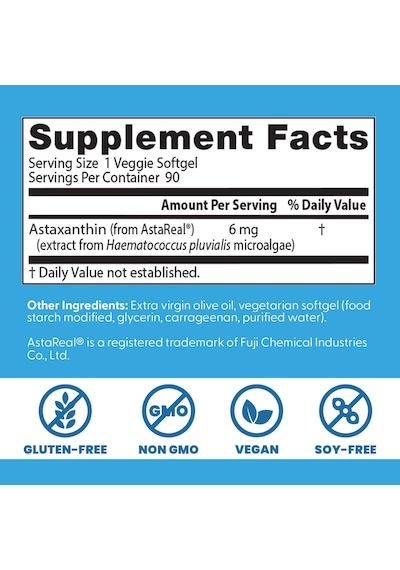 Doctors Best Astaxanthin With Astareal Supports Skin Elasticity For Healthy  90 Softgels