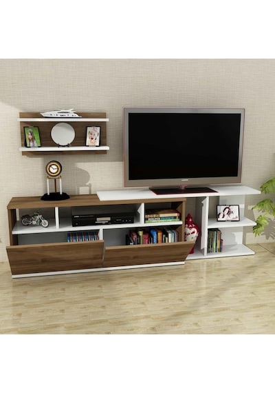 Dekorister Beste Tv Ünitesi Beyaz-Ceviz