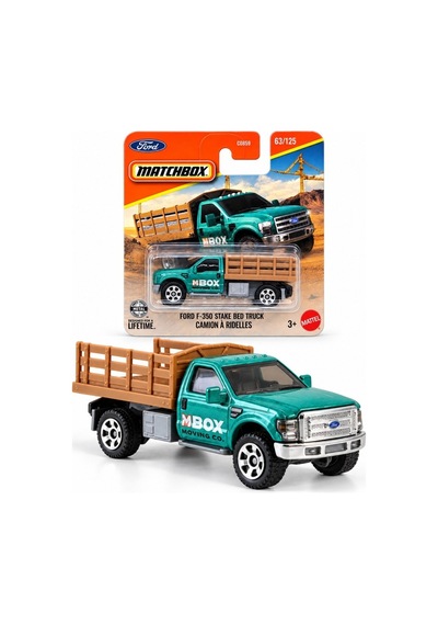C0859 Matchbox 1:64 Tekli Arabalar Ford F350 Stake Bed Truck Jhn97 Çok Renkli