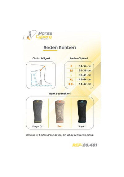 MORSA CYBERG® Örgü Patella Destekli Dizlik