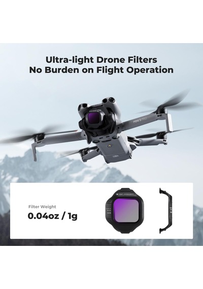 K&f Concept Djı Mini 5 Pro Uyumlu 4 Lü Filtre Seti Cpl Uv Nd8 Nd16 Çok Katmanlı