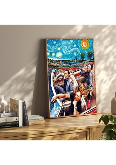 1000 Parça Sanat Temalı Yıldızlı Gece Yapbozu