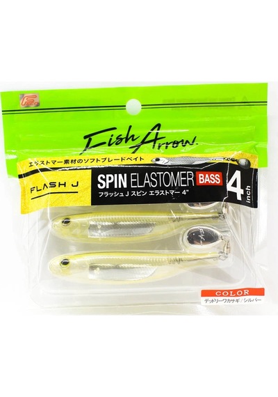 Fish Arrow Flash J Spin Elastomer 10cm 4'' 06 Deadly Smelt Silver Silikon Balık 3 Adet