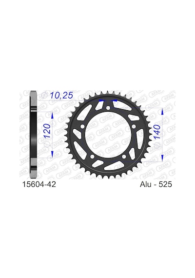 Afam Suzukı Gsr750 Aluminyum Arka Dişli 525