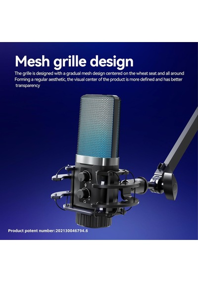X3r Rgb Usb Condenser Profesyonel Mikrofon, Siyah