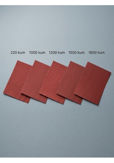 Su Zımparası, Yumuşak Kağıt, Yüksek Kalite 23x28 Cm 220,1000,1200,1500,1800 Kum 5 Parça