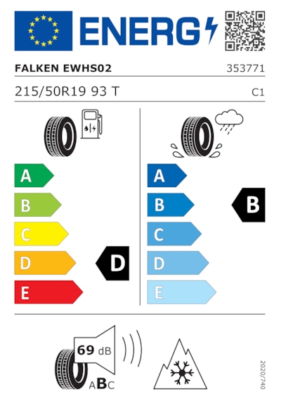 Falken 215/50 R19 93T Eurowinter HS02 Kış Lastiği 2025