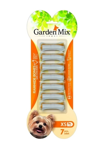 Tavuklu Deri Kemik Köpek Ödülü 7li Xs