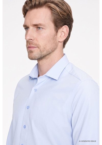 AC&Co / Altınyıldız Classics Ütülemesi Kolay Slim Fit Dar Kesim Klasik Yaka Pamuklu Erkek Gömlek Açık Mavi AC&Co / Altınyıldız Classics Ütülemesi Kolay Slim Fit Dar Kesim Klasik Yaka Pamuklu Erkek Gömlek Açık Mavi