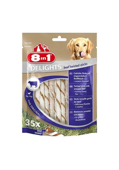 Delights Bones Biftekli Twested Sticks Burgu Çubuğu Köpek Ödülü 190 Gr