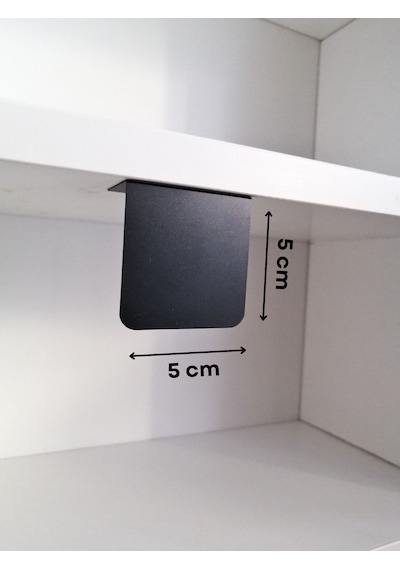 10 Adet Silinebilir Karatahta Siyah Etiket 5 x 5 CM Dik Yapışkanlı