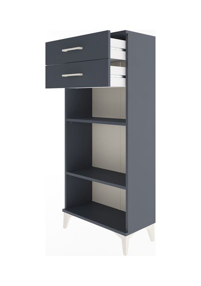 Arges Dolap 2 Raflı 2 Çekmeceli 60x30x134 Antrasit-antrasit Antrasit Arges Dolap 2 Raflı 2 Çekmeceli 60x30x134 Antrasit-antrasit Antrasit