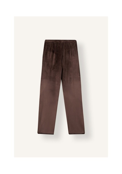 Defacto Regular Fit V Yaka Uzun Kollu Velur Pijama Takımı A3356ax26aubn334 Kahve-bn334