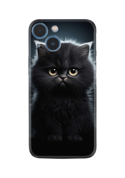 Apple İphone Uyumlu 13 Kılıf İphone 14 Kılıf Boutique Baskılı Resimli Tombul Kedi Pcode -003