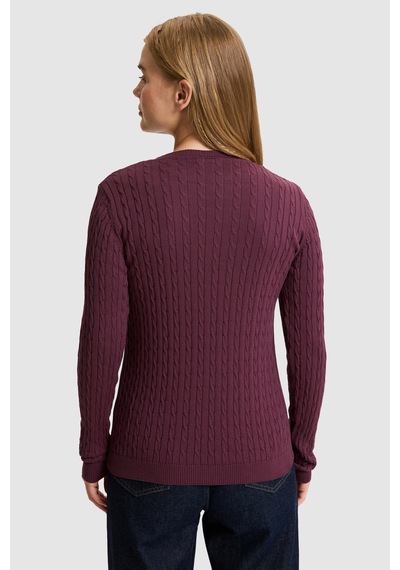 U.S. Polo Assn. Kadın Bordo Basic Kazak 50327575-vr180 Dark Plum