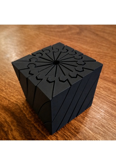 3d Baskı Twisting Küp - Mekanik Dönen Bulmaca Küpü-siyah