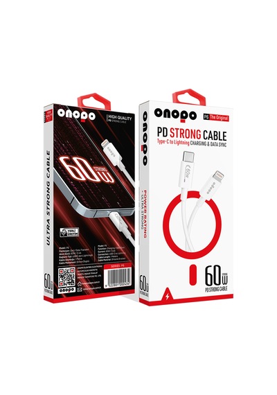 Onopo P6 PD 60 W Güçlü Kablo Type-C To Lightning Şarj Ve Data Kablo