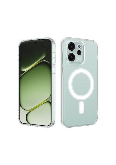 Oppo Reno15 Fs 5g / Oppo Reno15 F 5g Uyumlu Kılıf Sararmaz Kamera Korumalı Magsafe Mika Sert Parlak Şeffaf Kapak Beyaz