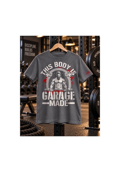 Segungear Garage Made Erkek Regular Fit Baskılı Spor Tişört Gri - 931511335 Gri