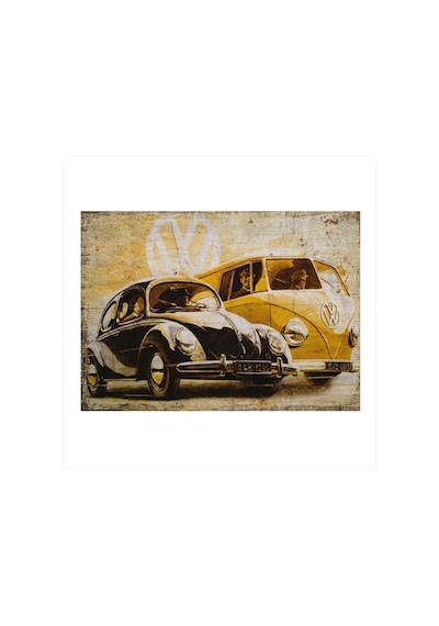Bedeko Wolksvagen Araba Hediyelik Ahşap Tablo 25 Cm X 35 Cm
