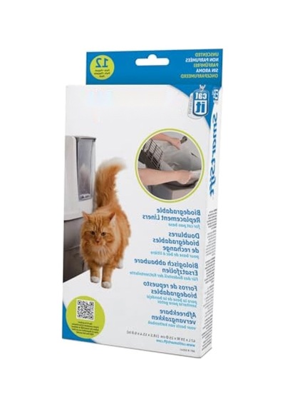 Biyolojik Olarak Çözünebilir Kedi Tuvaleti Altlığı - 40 X 25 X 22 Cm, 12'li Paket Açık Gri