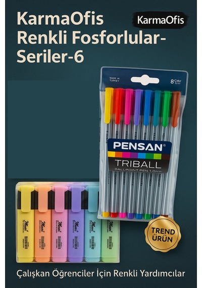 Ders Çalışmayı Sevenler Serisi-6 Çok Renkli