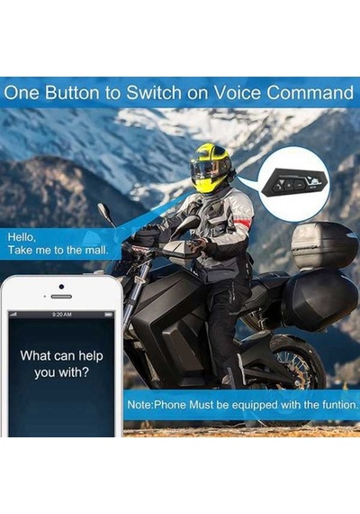 Shuai Yan 5.0 Bluetooth Motosiklet Kask Interkom Kulaklık 9482