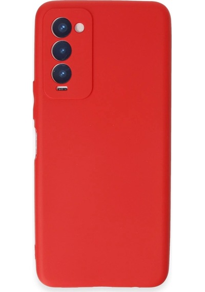 Uray Store Tecno Camon 18 Kılıf First Silikon - Kırmızı