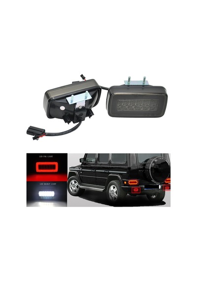 Mercedes G Serisi W463 Ledli Arka Tampon Reflektörü Seti Füme