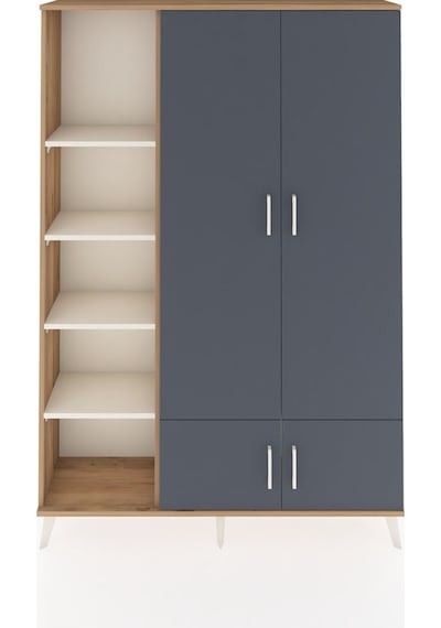 Arges Dolap 6 Raflı 4 Kapaklı Tek Askılı 132x30x195 Çam-antra... Çam Arges Dolap 6 Raflı 4 Kapaklı Tek Askılı 132x30x195 Çam-antra... Çam