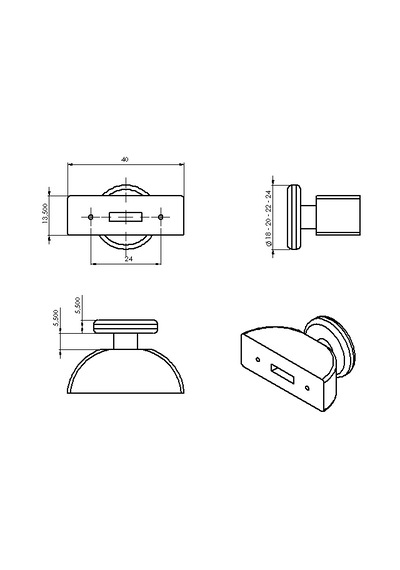 Ayrıntıshop Artemis Duşakabin Tekerlek 24mm Gri