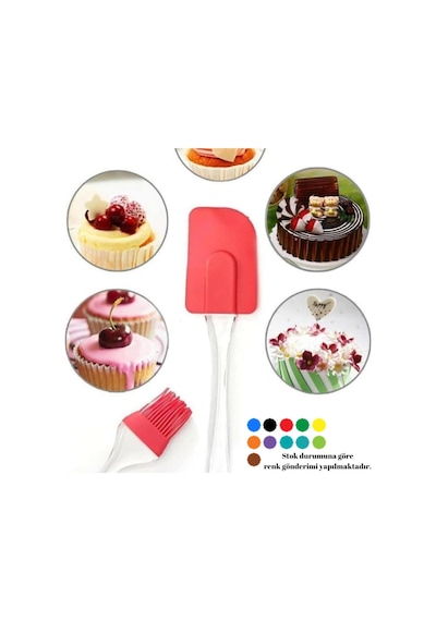 Ayrex Silikon Spatula Seti 2in1 // Isıya Dayanıklı & Bpa İçermez // 2 Parça Yapışmaz, Pişirme, Karıştırma, Y Diğer