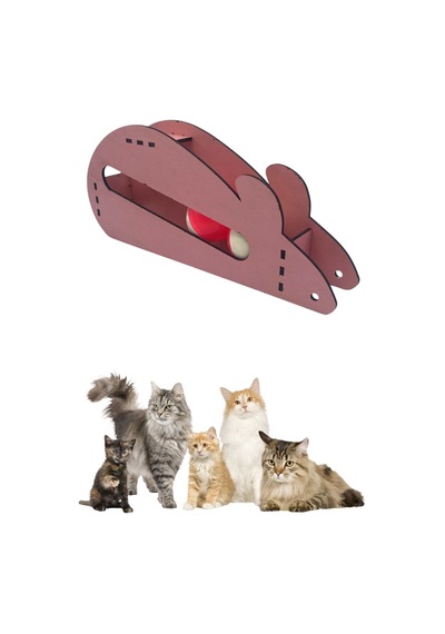 Ankaverse Ahşap Fare Ve Toplu Kedi Oyuncağı