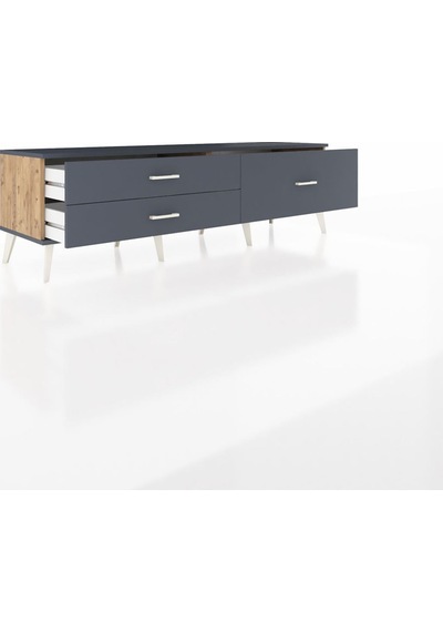 Hyperion Tv Ünitesi 3 Çekmeceli 176x44x51 Çam-antrasit/antrasit Antrasıt/antrasıt